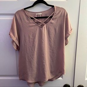 Maurices Size Medium Cris-Cross Detail Top